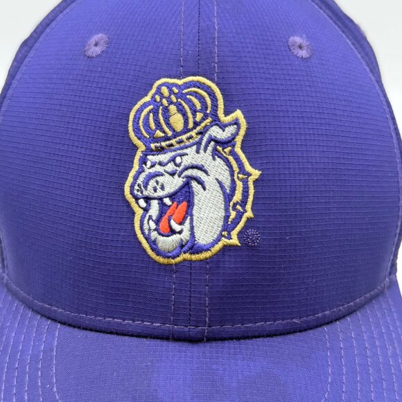 Nike Dri-Fit Club Cap James Madison University JMU Hat Strapback Size M/L Purple - Picture 6 of 13